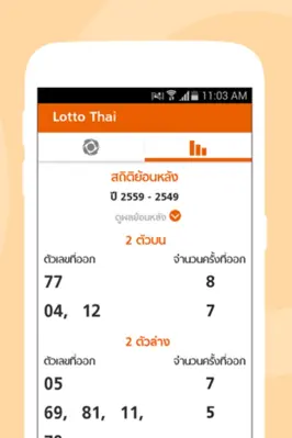 Lotto Thai android App screenshot 1